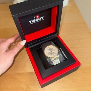 Tissot Two-Tone Gold and Silver Bracelet Powermatic Watch